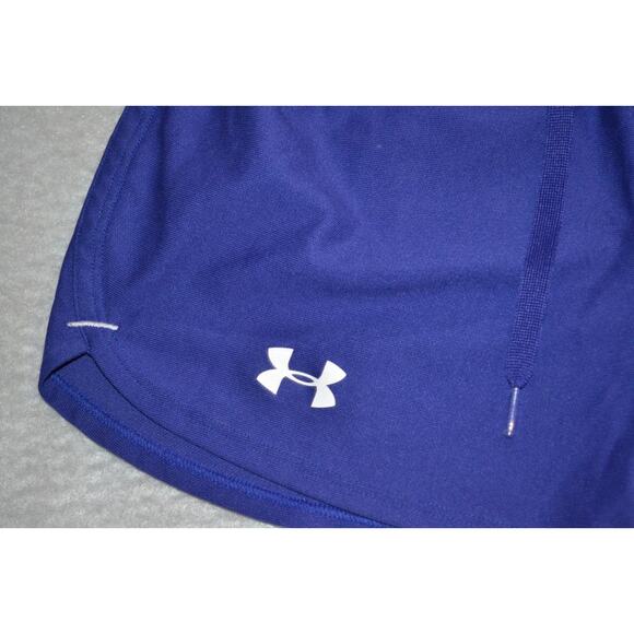 24217 Under Armor Lined Gym Shorts Workout Purple Polyester Size XS Womens - Picture 3 of 5